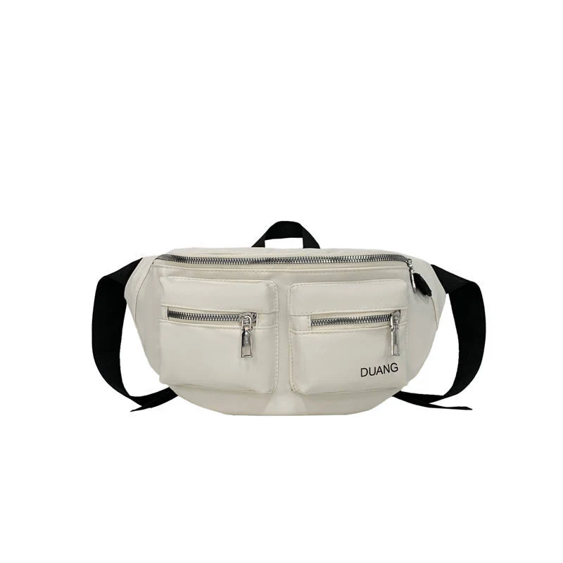 Nylon Sports Chest and Waist Bag White color SKU reference