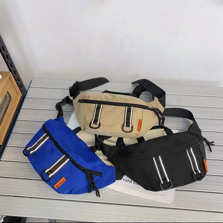 Reflective-Style Nylon Sports Chest Bag with Coin Purse product reference image