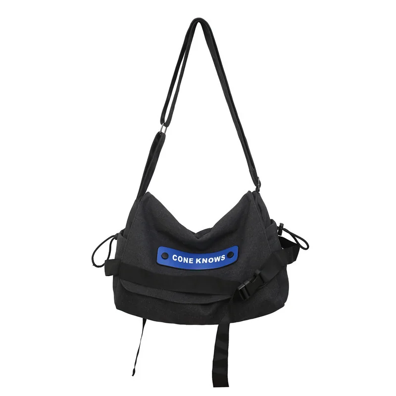 Large-Capacity Multi-Pocket Crossbody Shoulder Bag Black color SKU reference