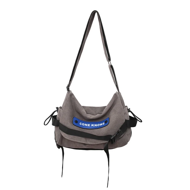 Large-Capacity Multi-Pocket Crossbody Shoulder Bag Dark khaki color SKU reference