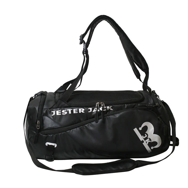 Nylon Wet-Dry Duffel and Backpack Travel Bag Black color SKU reference