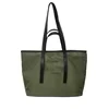 Letter-Print Oxford Tote Bag with Zipper Dark Blue color SKU reference
