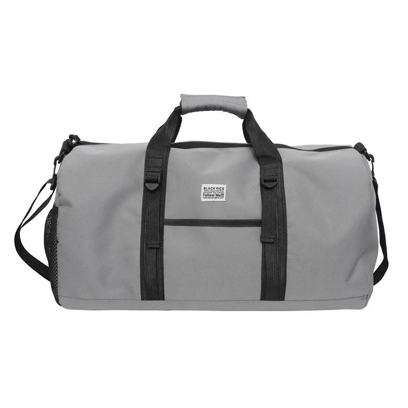 Nylon Gym and Travel Duffel with Folded Profile Gray color SKU reference