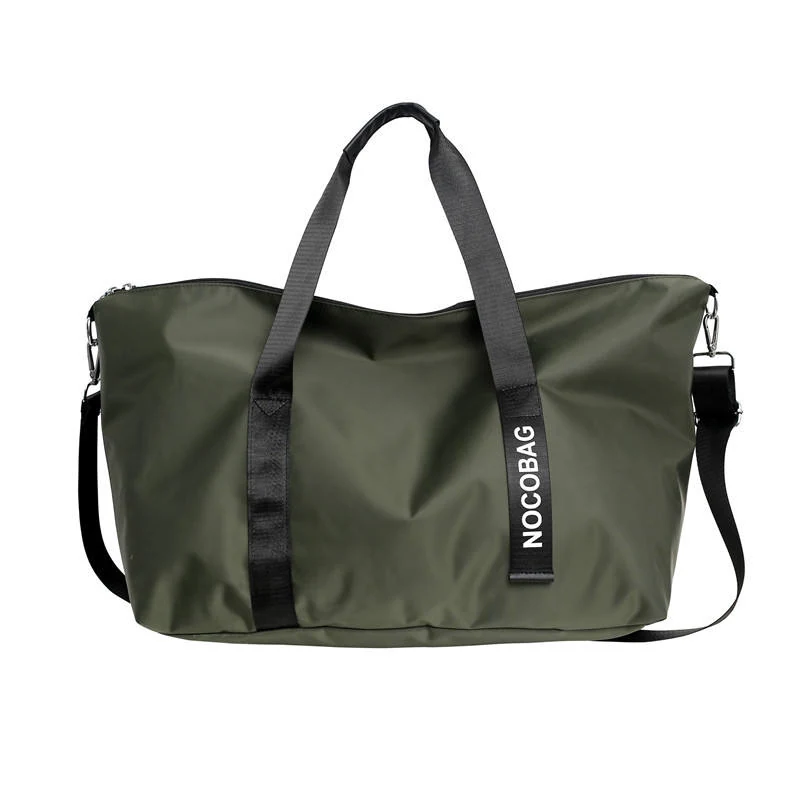Nylon Gym Duffel Weekender with Foldable Profile Green color SKU reference