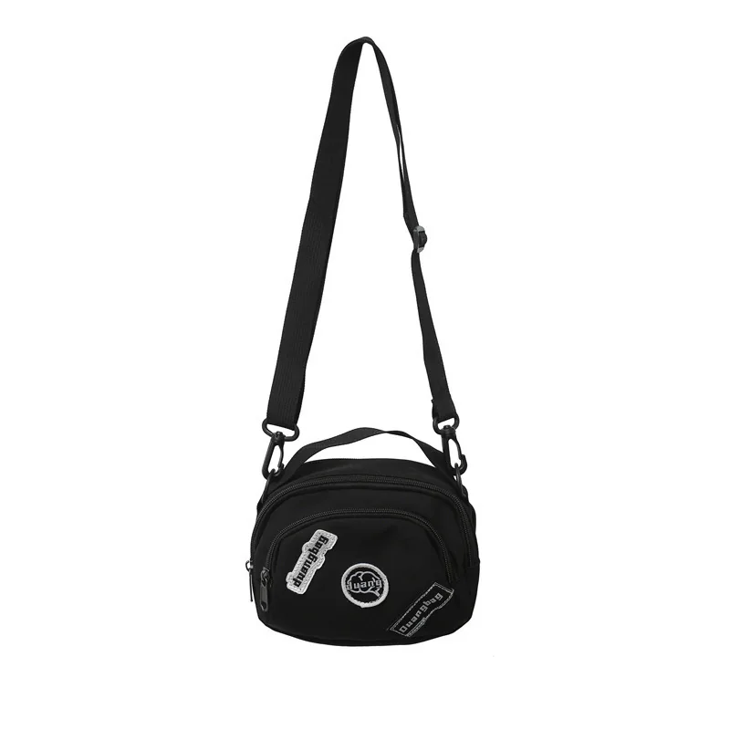 Multi-Pocket Letter-Print Phone Crossbody Bag Black color SKU reference