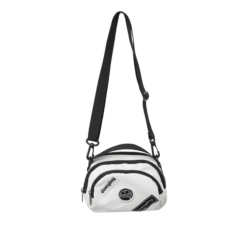 Multi-Pocket Letter-Print Phone Crossbody Bag White color SKU reference