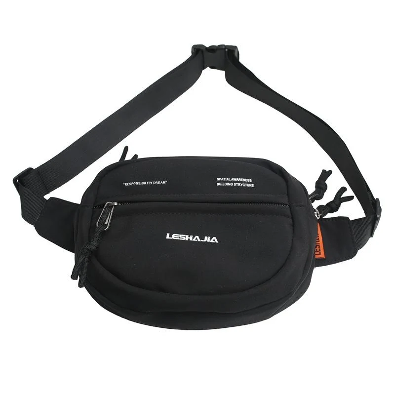 Polyester Multifunctional Chest and Waist Pack Black color SKU reference
