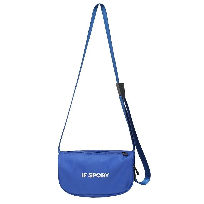 Nylon Letter-Detail Crossbody Bag Deep Blue color SKU reference