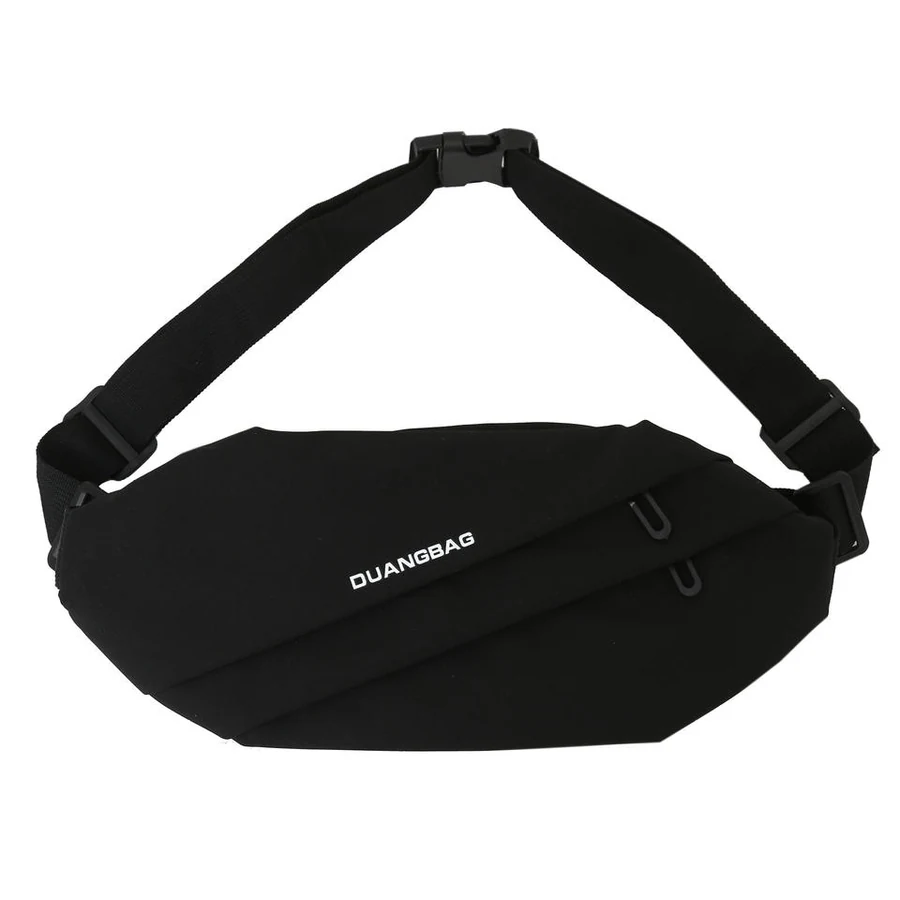 Multifunctional Polyester Chest and Waist Bag Black color SKU reference