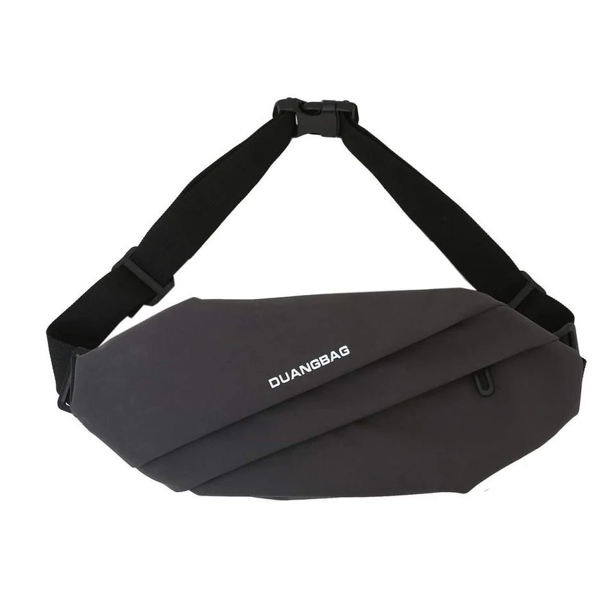 Multifunctional Polyester Chest and Waist Bag Gray color SKU reference