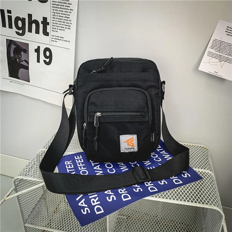 Polyester Crossbody Bag for Everyday Carry Black color SKU reference