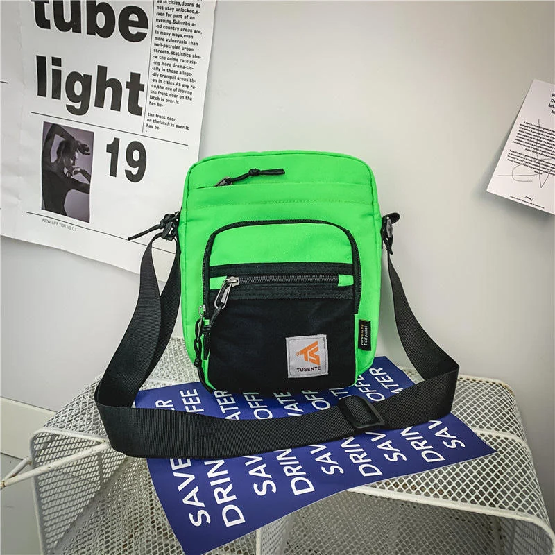 Polyester Crossbody Bag for Everyday Carry Green color SKU reference