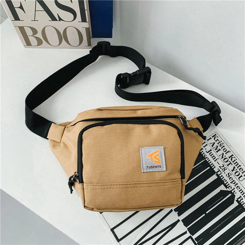Polyester Sports Chest and Crossbody Bag Dark Khaki color SKU reference