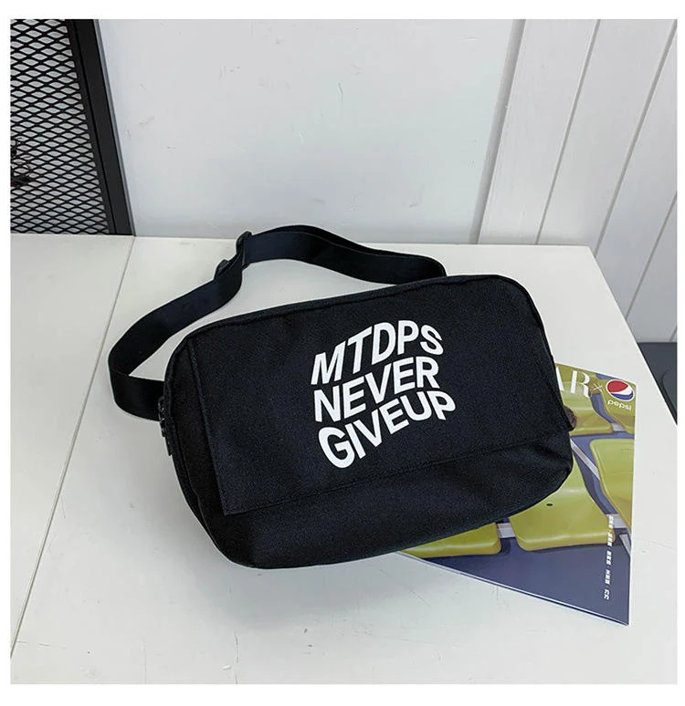 Polyester Letter-Print Crossbody Chest Bag Black · Style 2 color SKU reference