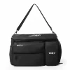 Nylon Travel Duffel with Shoe Compartment Black color SKU reference