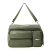 Nylon Travel Duffel with Shoe Compartment Green color SKU reference