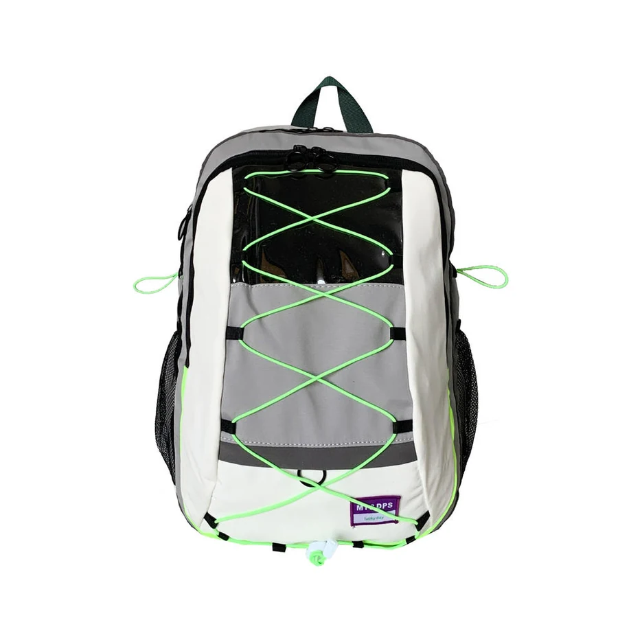 Transparent PVC Student and Travel Backpack Green color SKU reference