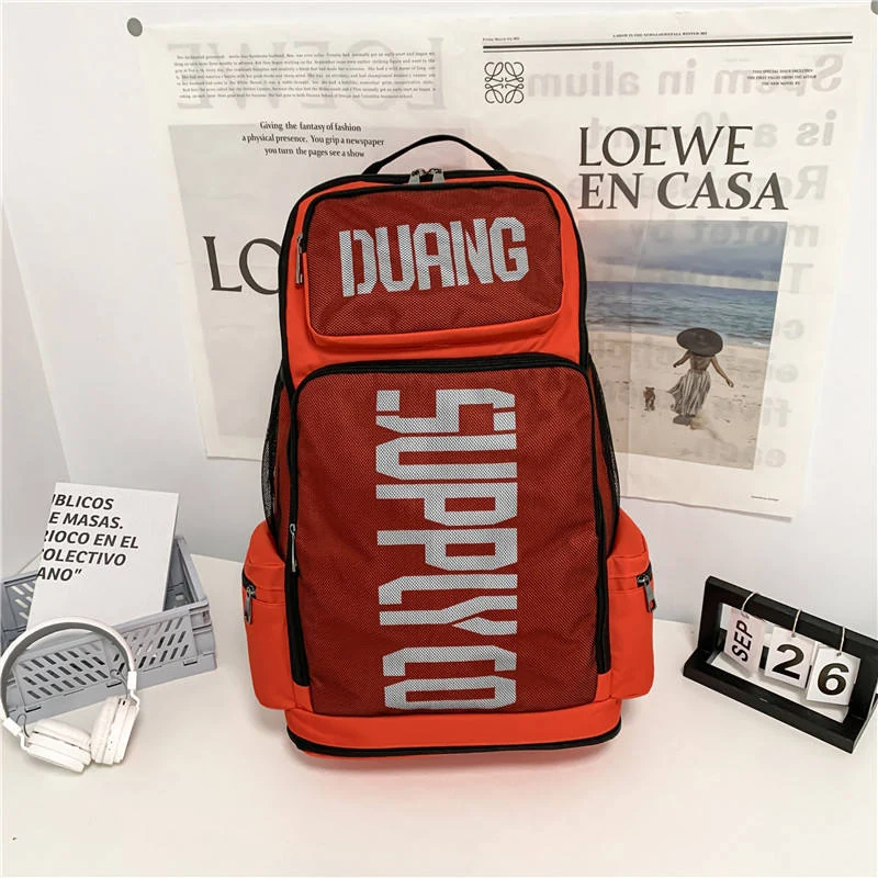 Large-Capacity Oxford Student and Travel Backpack Red color SKU reference