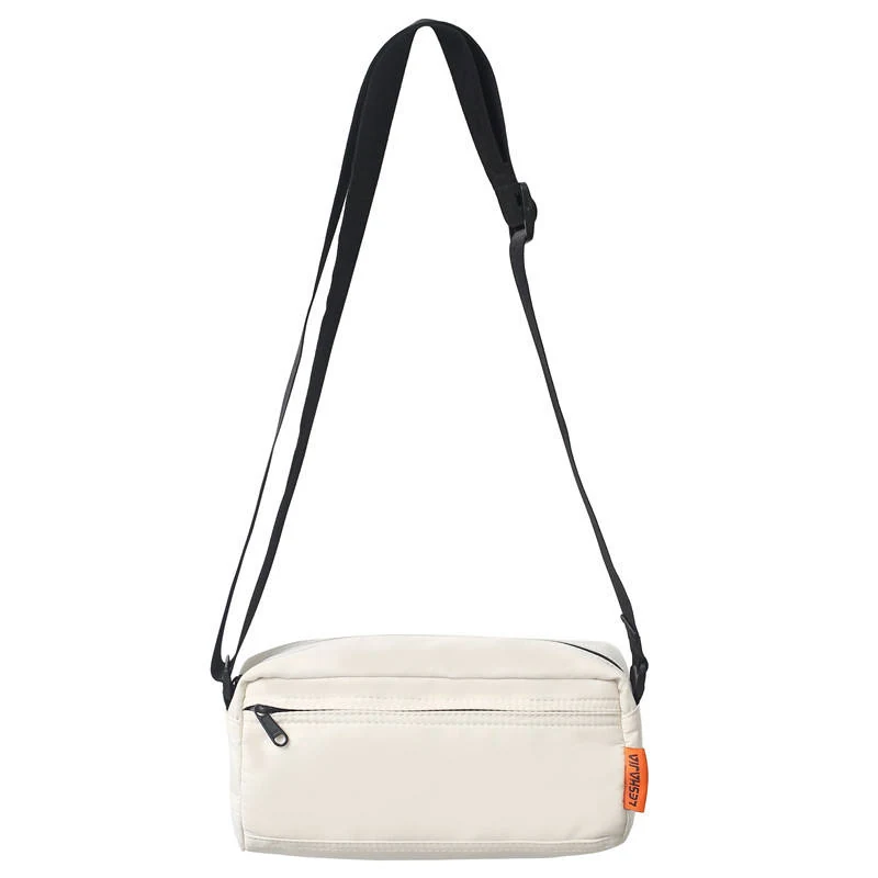 Polyester Phone and Crossbody Messenger Bag White color SKU reference