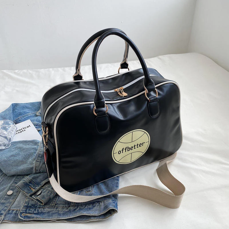 PU Gym and Weekender Duffel with Fold-Flat Storage Black color SKU reference