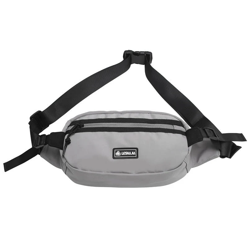 Lightweight Polyester Multifunctional Chest Bag Gray color SKU reference