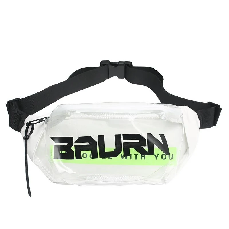 Transparent PVC Chest and Crossbody Bag White color SKU reference