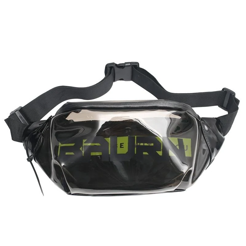 Transparent PVC Chest and Crossbody Bag Black color SKU reference