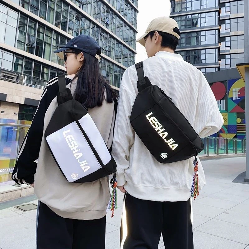 Reflective Polyester Chest Bag with Bow Detail product reference image