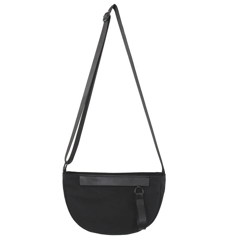 Lightweight Nylon Crossbody Messenger Bag with Zip Closure Black color SKU reference