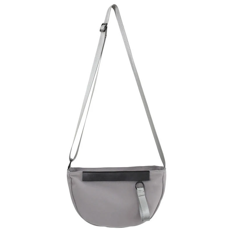 Lightweight Nylon Crossbody Messenger Bag with Zip Closure Gray color SKU reference