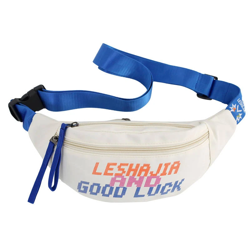 Polyester Chest Bag with Letter Detail White color SKU reference