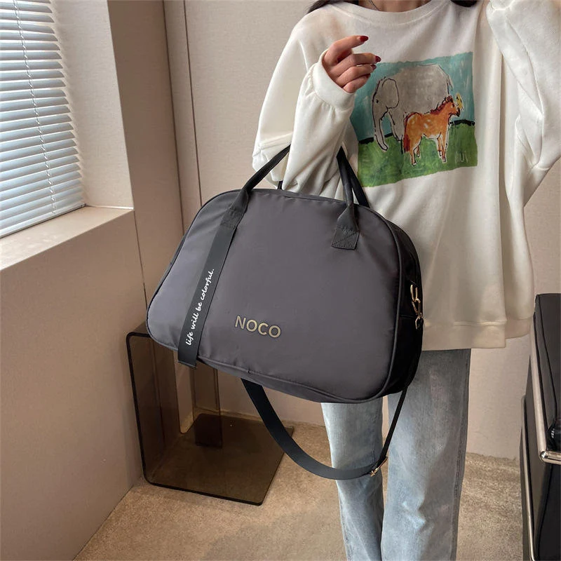 Minimalist Oxford Everyday Shoulder Travel Bag Black color SKU reference