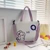 Cotton Cartoon-Print Mini Messenger Tote Design option 03 color SKU reference