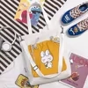 Cartoon-Print Cotton Multi-Pocket Tote Design option 05 color SKU reference
