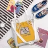 Cartoon-Print Cotton Multi-Pocket Tote Design option 06 color SKU reference