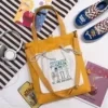 Cartoon-Print Cotton Multi-Pocket Tote Design option 16 color SKU reference