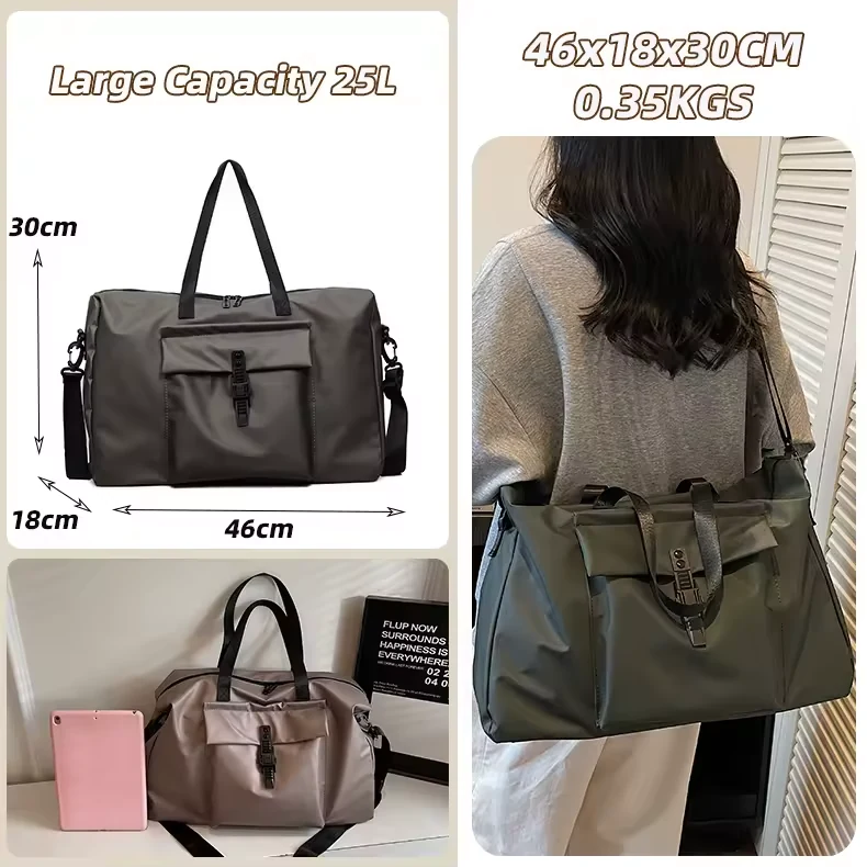 PU Travel Duffel with Front Pocket and Adjustable Strap product reference image