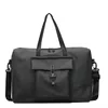 PU Travel Duffel with Front Pocket and Adjustable Strap Black color SKU reference