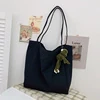 Soft Cotton Large Everyday Shopper Black color SKU reference