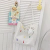 Cotton Tote with Candy-Color Letter Print White color SKU reference