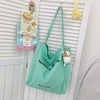 Cotton Tote with Candy-Color Letter Print Light green color SKU reference