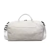 PU Travel Duffel with Shoe Compartment & Wet/Dry Pocket White color SKU reference