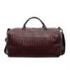 PU Travel Duffel with Shoe Compartment & Wet/Dry Pocket Coffee Brown color SKU reference