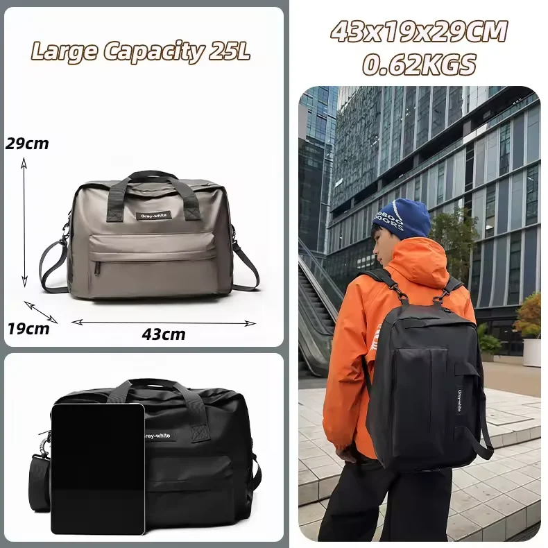 25L PU Travel & Fitness Backpack with Shoe Compartment product reference image