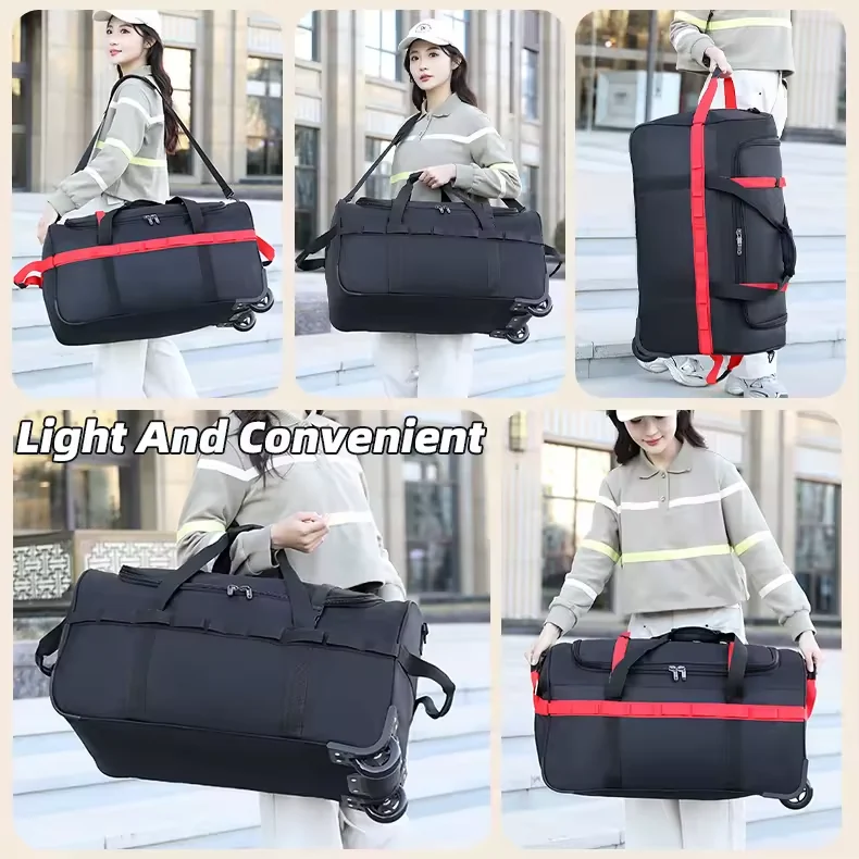89L Oxford Wheeled Travel Duffel with Shoulder Strap product reference image