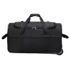 89L Oxford Wheeled Travel Duffel with Shoulder Strap Black color SKU reference