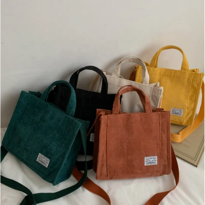 Corduroy Small Square Shoulder Bag product reference image