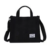Corduroy Small Square Shoulder Bag Black color SKU reference