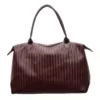 40 L PU Travel Duffel with Laptop Pocket and Corner Wrap Coffee Brown color SKU reference