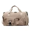 22L Polyester Gym Duffel with Shoe & Wet/Dry Storage Khaki color SKU reference